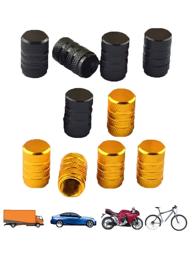 SenRan Universal Tire Valve Stem Caps, 10Pcs Aluminum Alloy Dustproof Air Valve Covers, Corrosion Resistant Leak-Proof for Cars, Motorcycles, Bikes & Trucks - Image 1