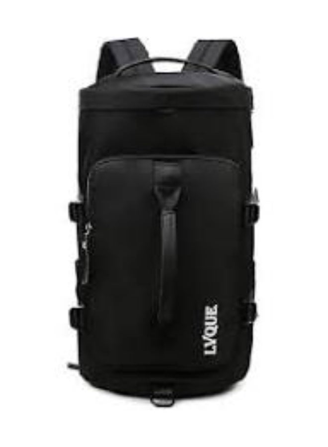 Gym sports backpack with wet clothes pocket and shoe pocket for men and women, or a fitness bag made of durable canvas for travel and weekend getaways. Water-resistant, large capacity, and lightweight. - Image 3