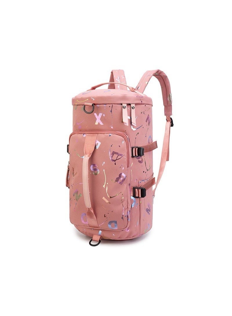 Gym sports backpack with wet clothes pocket and shoe pocket for men and women, or a fitness bag made of durable canvas for travel and weekend getaways. Water-resistant, large capacity, and lightweight. - Image 3