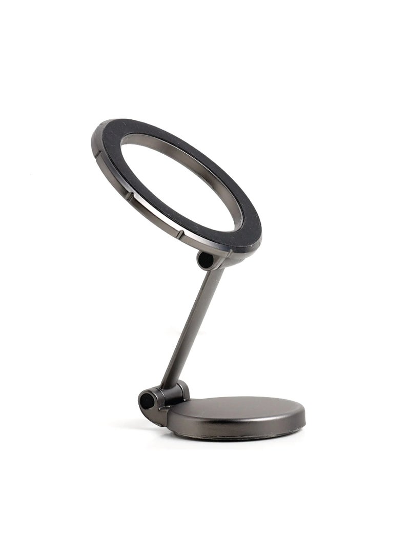 arizone H800 Magnetic Aluminum Foldable MagSafe Mobile Holder – Silver - Image 1