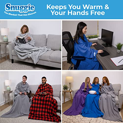 Snuggie- The Original Blanket That Has Sleeves, Warm, Cozy, Super Soft Fleece, Functional Blanket with Sleeves & Pockets for Adult, Women, Men- Purple - Image 4