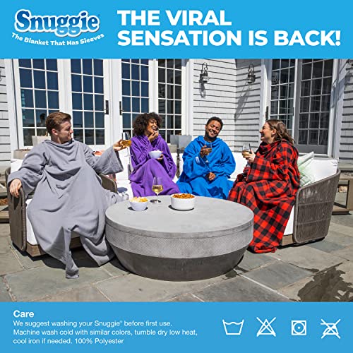 Snuggie- The Original Blanket That Has Sleeves, Warm, Cozy, Super Soft Fleece, Functional Blanket with Sleeves & Pockets for Adult, Women, Men- Purple - Image 5