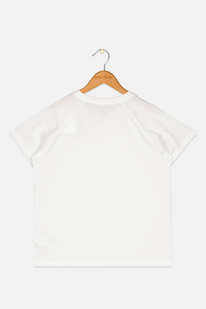 PUMA تي شيرت أطفال أولاد بقصة ضيقة بأكمام قصيرة للخارج، أبيض - Image 2