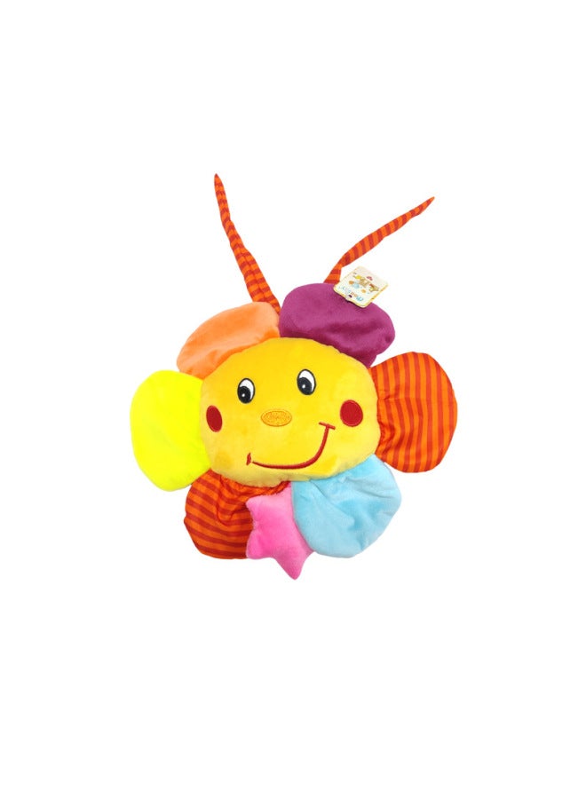 Newborn Good Night Music Bell Baby Moon Soothing Bed Hanging Baby Plush Car Hanging Bed Bell Toy-Color:B113B Sunflower Bell - Image 1