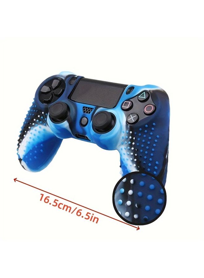 Red Camo Silicone Skin Grip Cover For PS4 Controller Anti Scratch Enhanced Grip - Image 2