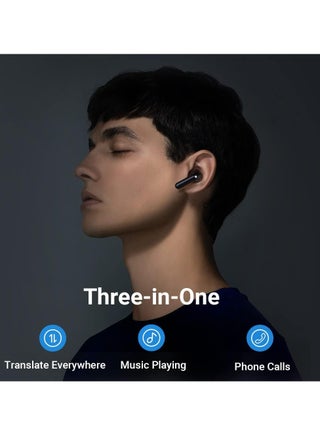 M3 - Two-Way Instant Translation, Language Translator Device with 40 Languages ​​and 93 Accents Online, Offline Translator Earbuds with App for iOS and Android (Black) - view 3