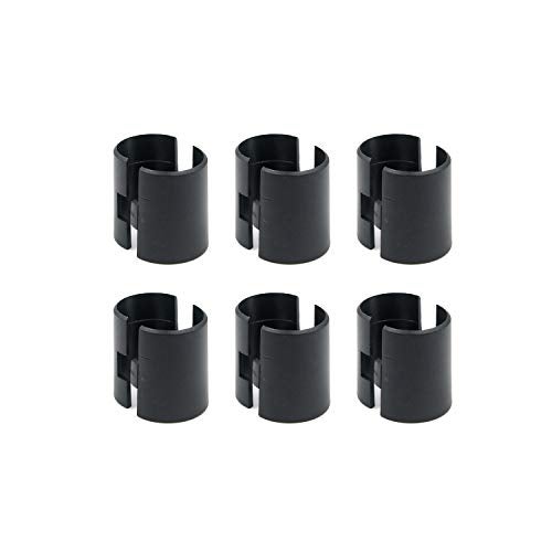 Geesatis 12 Pack Wire Shelf Locking Clips - 6 Sets 1.5 Inch (38mm) Diameter Black Split Sleeve Clips for Metal Shelving Rack, Secure Wire Shelf Brackets - Image 1