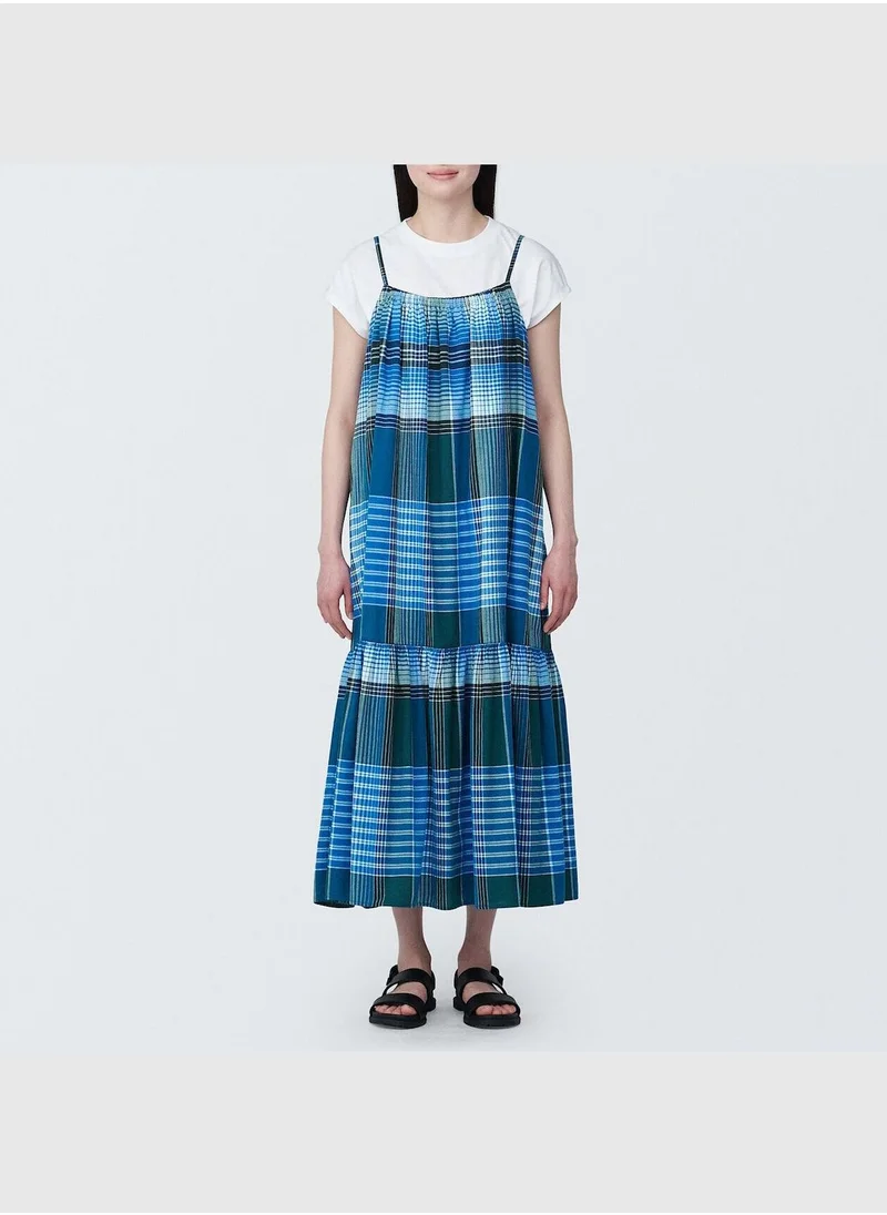 MUJI Madras Check Camisole Dress