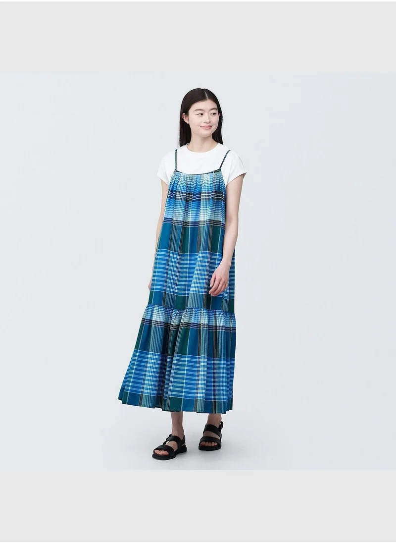 MUJI Madras Check Camisole Dress