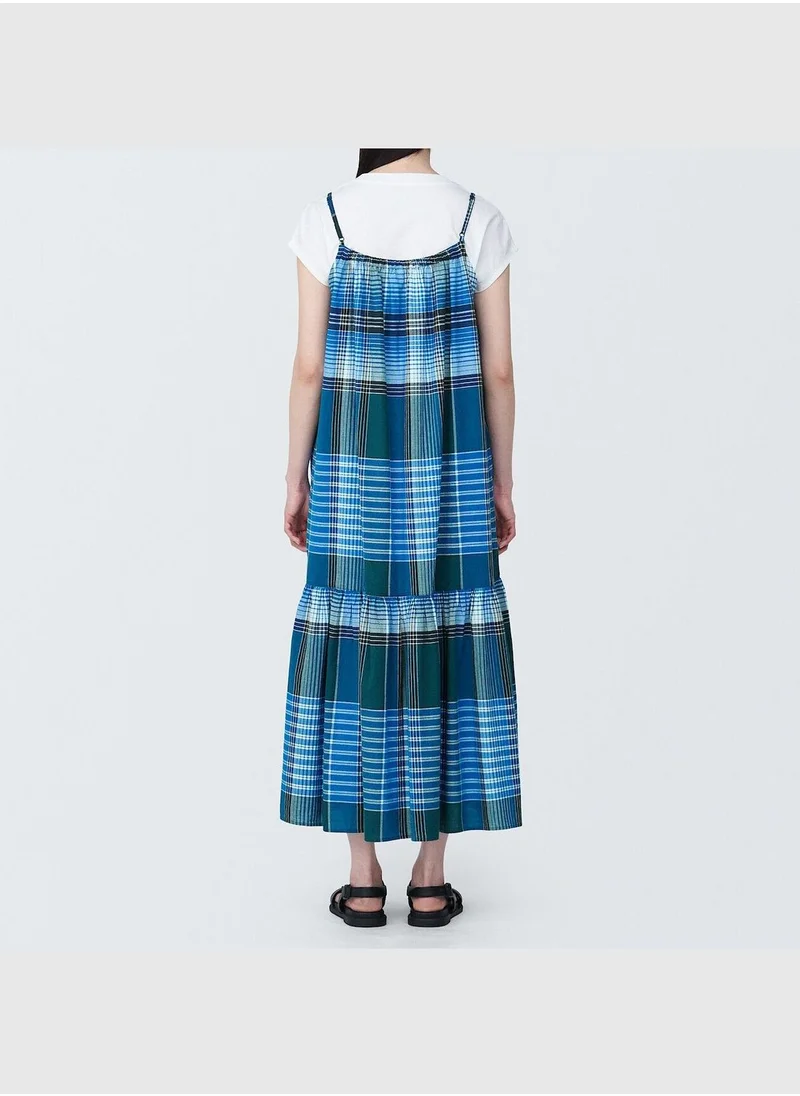 MUJI Madras Check Camisole Dress