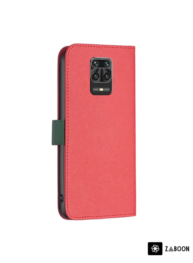 Zaboon Protective Case For Xiaomi Redmi Note 9 Pro Max BF13 Color Matching Cross Texture Leather - Image 3
