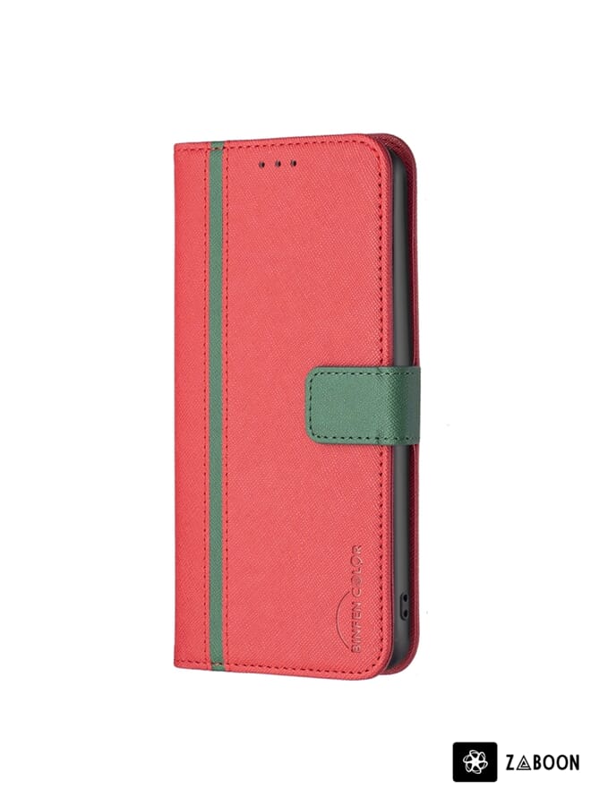 Zaboon Protective Case For Xiaomi Redmi Note 9 Pro Max BF13 Color Matching Cross Texture Leather - Image 2