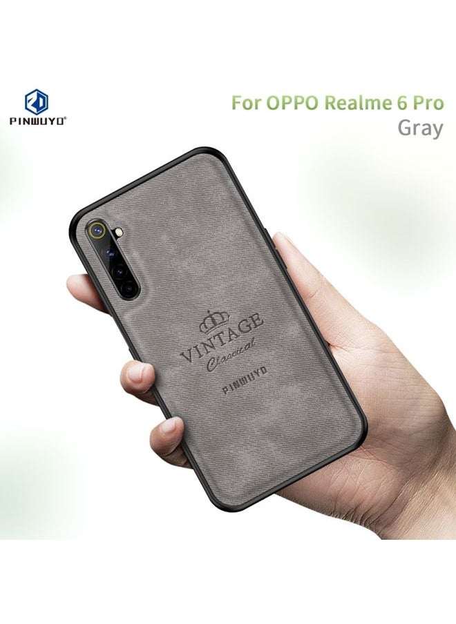 HuHa Case Cover For Realme 6 Pro PINWUYO Zun Series PC + TPU + Skin Waterproof And Anti-fall All-inclusive Protective Shell Gray 