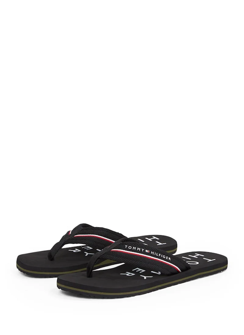 TOMMY HILFIGER Monogram Detail Beach Flip Flops