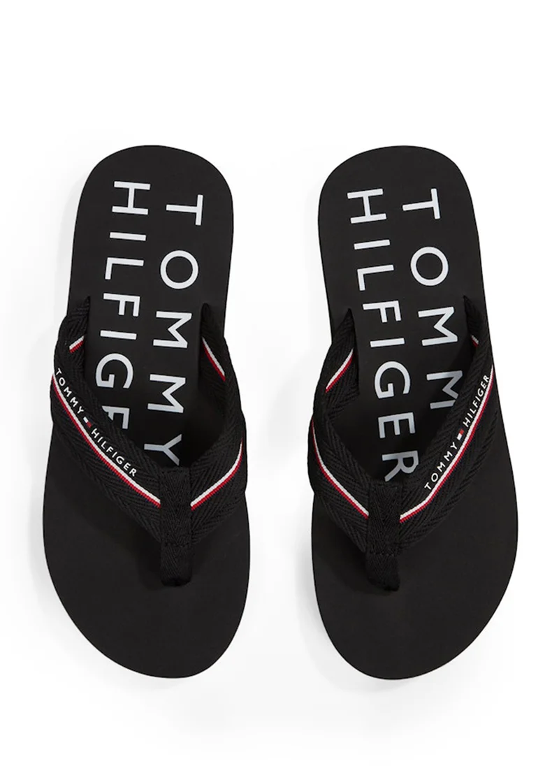 TOMMY HILFIGER Monogram Detail Beach Flip Flops