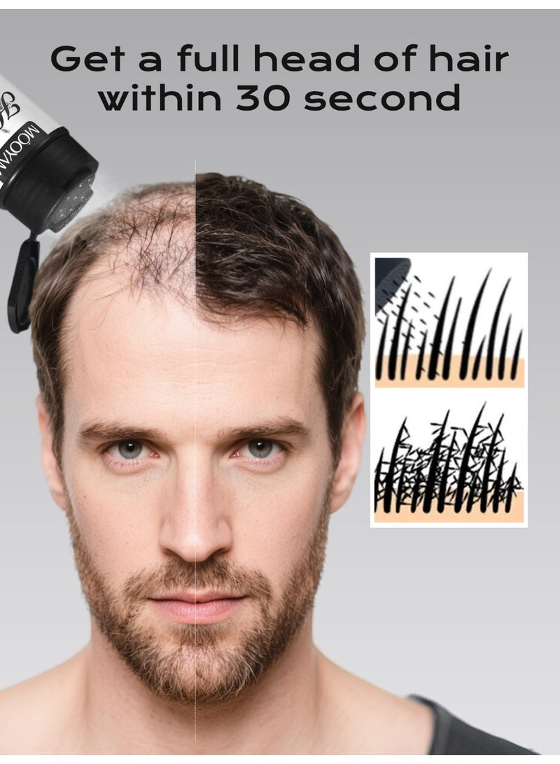 MOOYAM Hair Building Fibers Instantly Full Head of Hair for Thinning Hair Easy to Use No Side Effects Does Not Clog Pores Black - Image 5