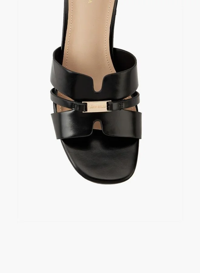 Flora Bella By Shoexpress BLACK Flora Bella Women'S Block Heel Slip-On Sandals for Women | Best Price UAE