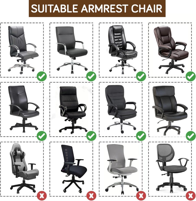 HOKIPO 'SereneSolids' 140 GSM Armrest Covers for Office Chair (Zipper Style), 1 Pair, Camel (AR-5934-CML) - Image 3