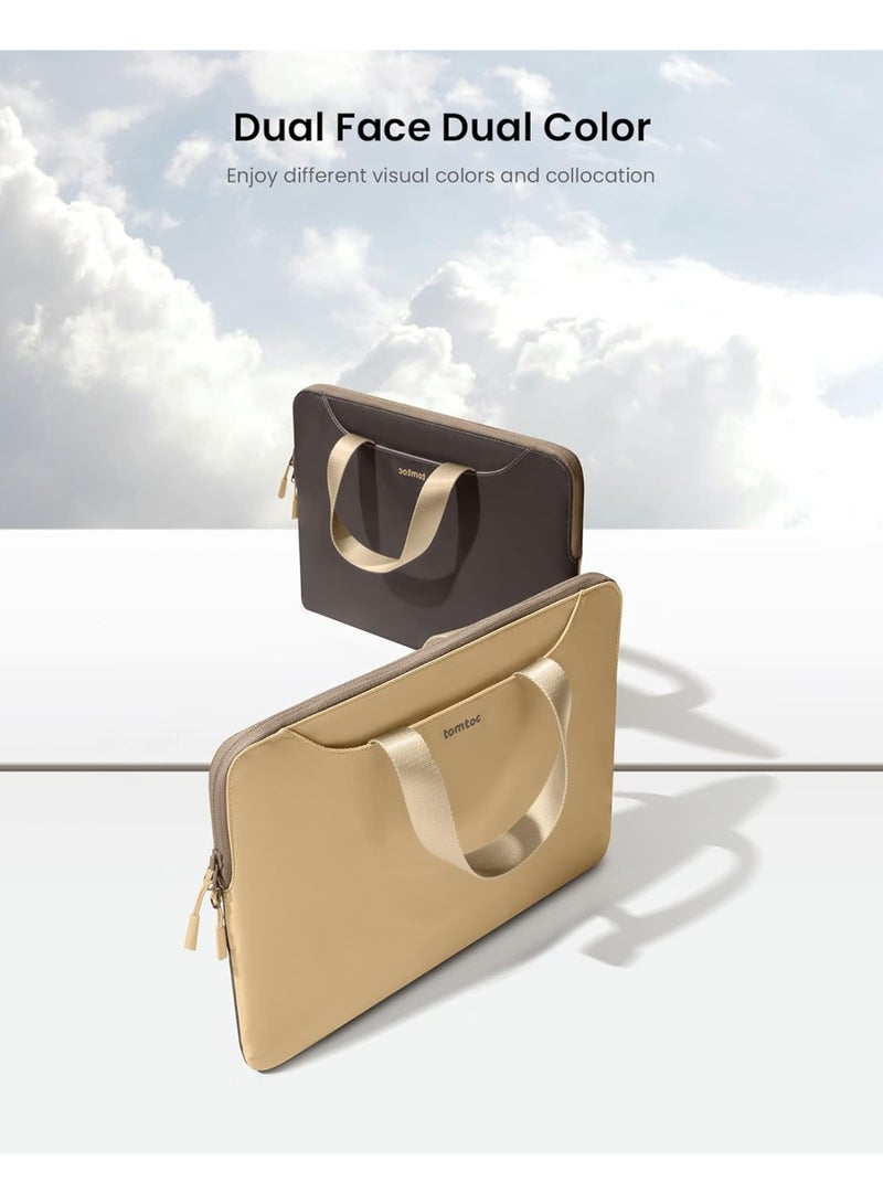 Tomtoc TheHer-A21 Slim Laptop Sleeve Bag with Dual-Tone Reversible Colors, Eco-Friendly Water-Resistant Carry Case for 14-inch MacBook Pro M4/M3/M2/M1 2024–2021 & 13.8" Surface Laptop - Image 4