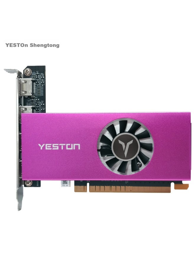 yeston بطاقة الرسوميات Yeston Gt730 2g 4hdmi Gb متعددة الشاشات، بطاقة رسومات بأربعة شاشات - Image 1