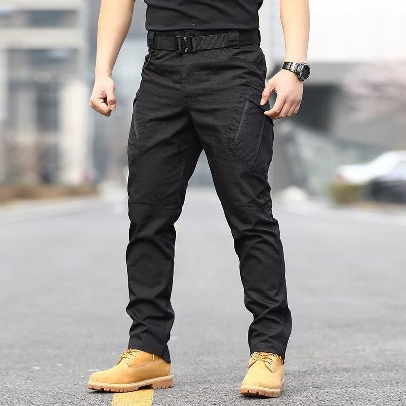 Tactical Tooling Pants Training Pants Commuter Wear-resistant Scratch-resistant Waterproof Foreign Trade Pants Multi-pocket Outdoor All-match Casual Black ix9 - Image 4