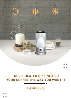 LePRESSO Hot and Cold Milk Frother - White  - Image 3