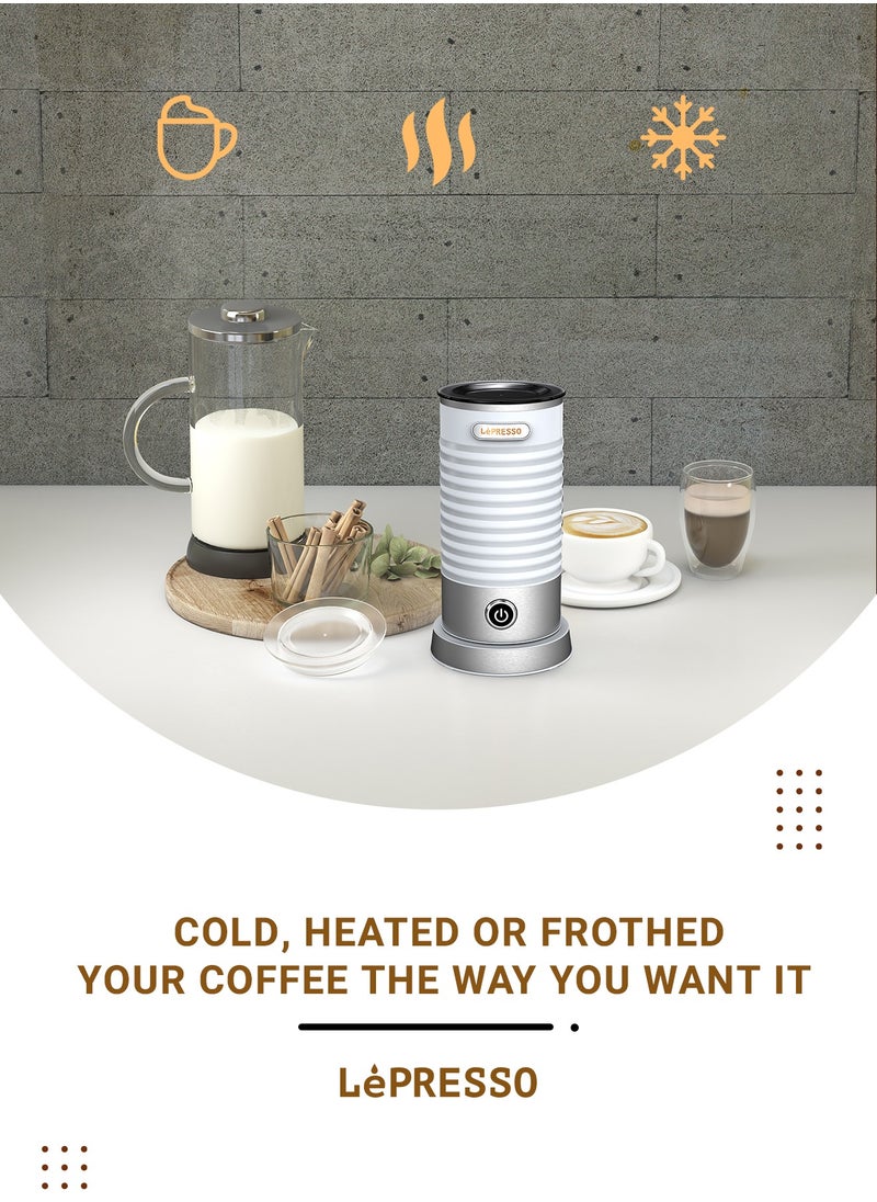 LePRESSO Hot and Cold Milk Frother - White  - Image 3