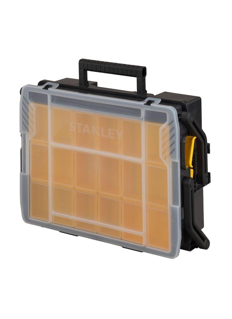 Stanley STANLEY STST175540 Sort Master Multilevel Organizer IP53 Rated Waterseal 5 Kg Weight Capacity 12 Cups Removable Dividers SeeThrough Polypropylene Lid Textured Carry Handle 40x137x30 cm  - Image 1