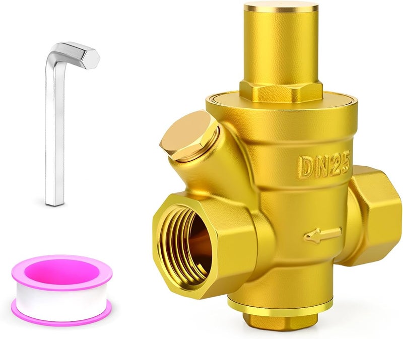 MEANLIN MEASURE MEANLIN 1 inch Brass Water Pressure regulating Valve, Pressure reducing Valve, DN25, no Gauge Type - Image 1