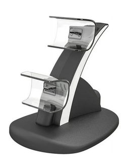 ماركة غير محددة محطة شحن لوحدات تحكم PS5 متوافقة مع لوحات الوجه PlayStation 5 و Edge u0026 Dual Controllers، محطة شحن ملحقات PS5 بـ 9 إضاءات، قاعدة رصيف PS5 مع مؤشر LED، مفتاح تشغيل/إيقاف وكابل 