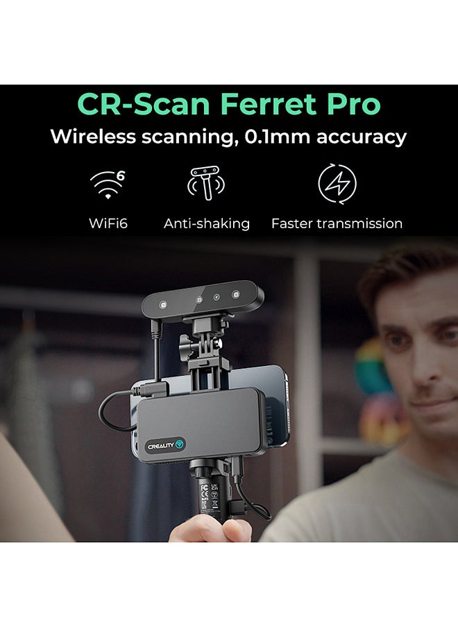 Creality CR-Scan Ferret Pro 3D Scanner Portable and Handheld 30fps Scaning Speed 0.1mm Accuracy ASIC Chipset Dual Mode Scanning with 30fps Scan Speed Dual Mode Scanning  - Image 5