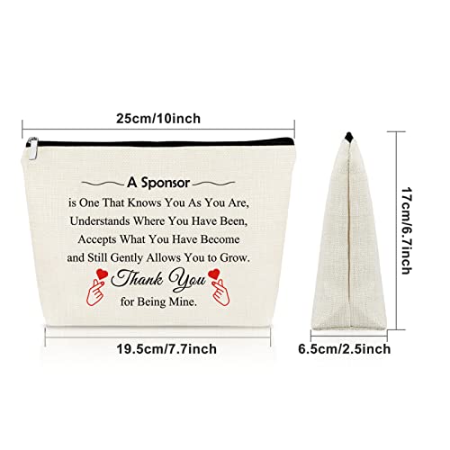 Sazuwu Sobriety Makeup Bag - Addiction Recovery Gift for Women - Sponsor Appreciation Cosmetic Bag - AA Thank You Travel Pouch for Birthday Christmas - Image 4