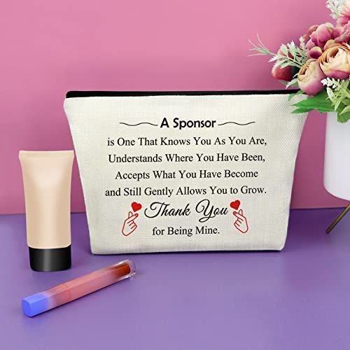 Sazuwu Sobriety Makeup Bag - Addiction Recovery Gift for Women - Sponsor Appreciation Cosmetic Bag - AA Thank You Travel Pouch for Birthday Christmas - Image 2
