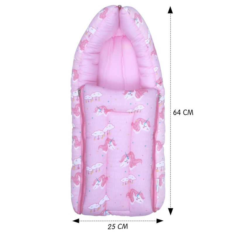 1st Step سرير الأطفال من القطن الموسلين 3 في 1، كيس نوم وعش محمول، فراش أطفال من القطن للمواليد والرضع، سرير محمول، لحمل الأطفال والنوم، سرير نوم للأطفال (PK) - Image 2