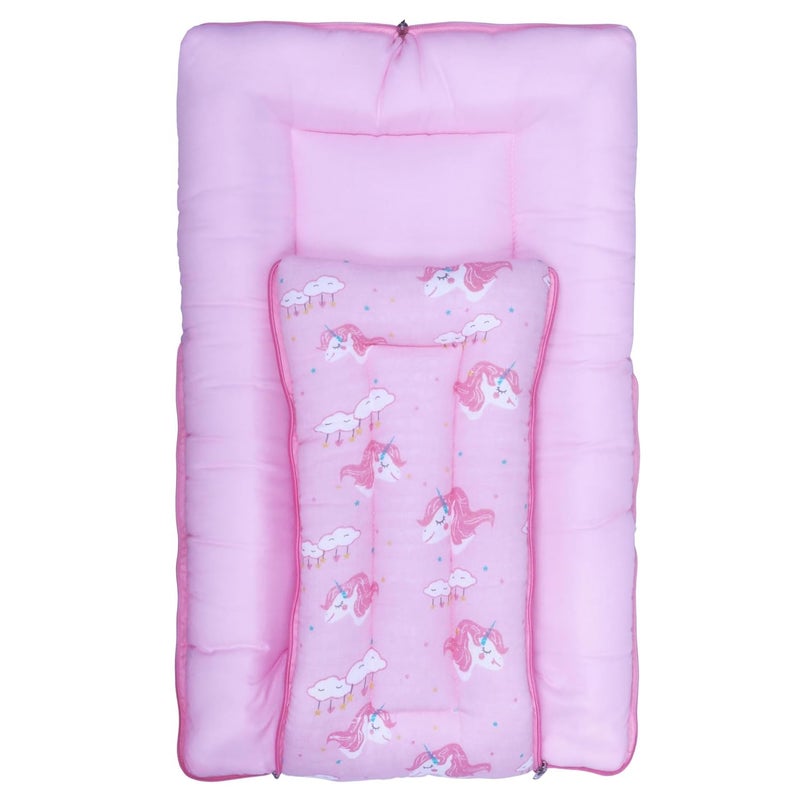 1st Step سرير الأطفال من القطن الموسلين 3 في 1، كيس نوم وعش محمول، فراش أطفال من القطن للمواليد والرضع، سرير محمول، لحمل الأطفال والنوم، سرير نوم للأطفال (PK) - Image 5