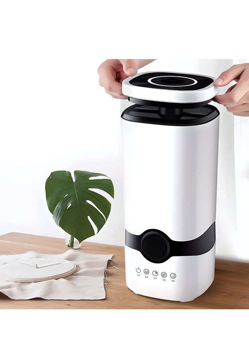 موزع روائح الزيوت العطرية للعلاج العطري، مرطب بالموجات فوق الصوتية سعة 4 لتر مع جهاز تحكم عن بعد، تحكم باللمس، 1-2 ساعة، مؤقت من 4 ساعات إلى 8 ساعات، إيقاف تلقائي بدون ماء - Image 3