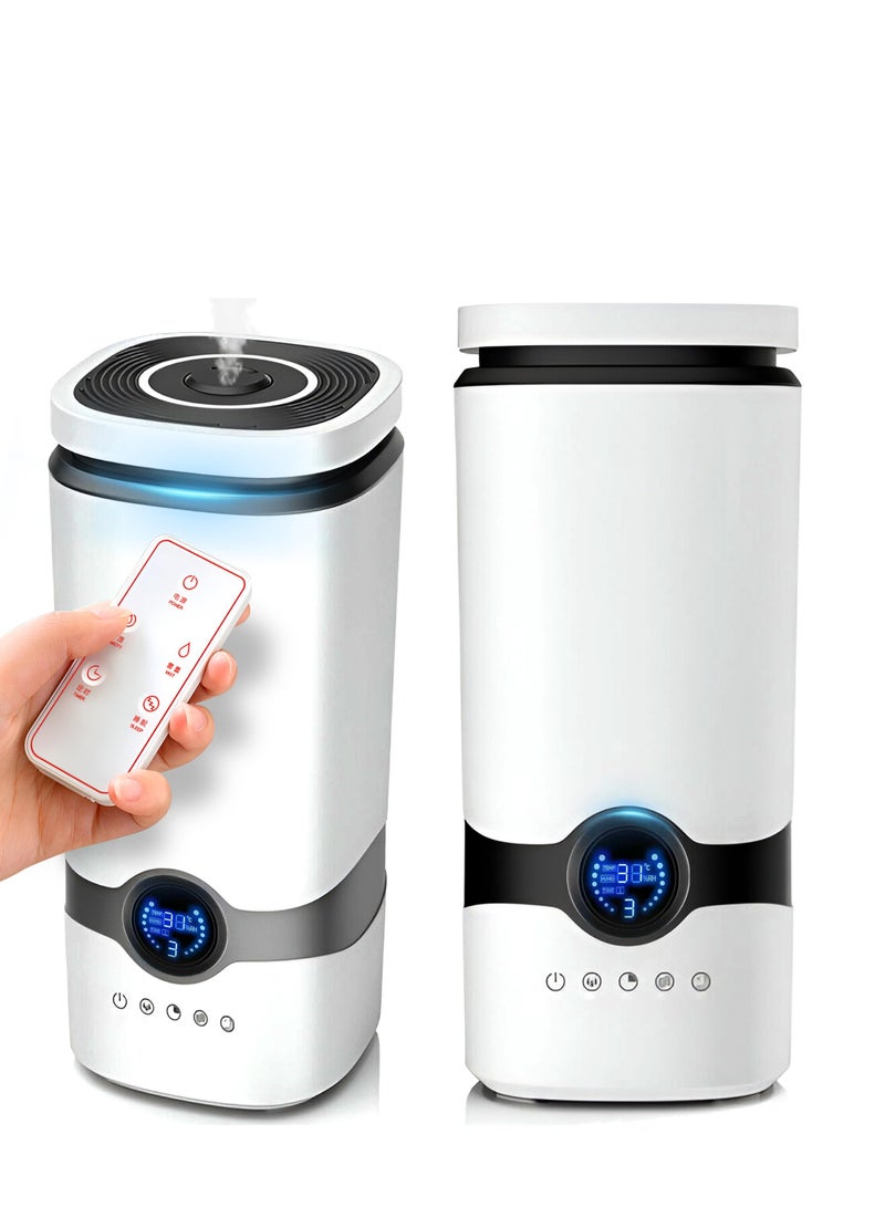 موزع روائح الزيوت العطرية للعلاج العطري، مرطب بالموجات فوق الصوتية سعة 4 لتر مع جهاز تحكم عن بعد، تحكم باللمس، 1-2 ساعة، مؤقت من 4 ساعات إلى 8 ساعات، إيقاف تلقائي بدون ماء - Image 1