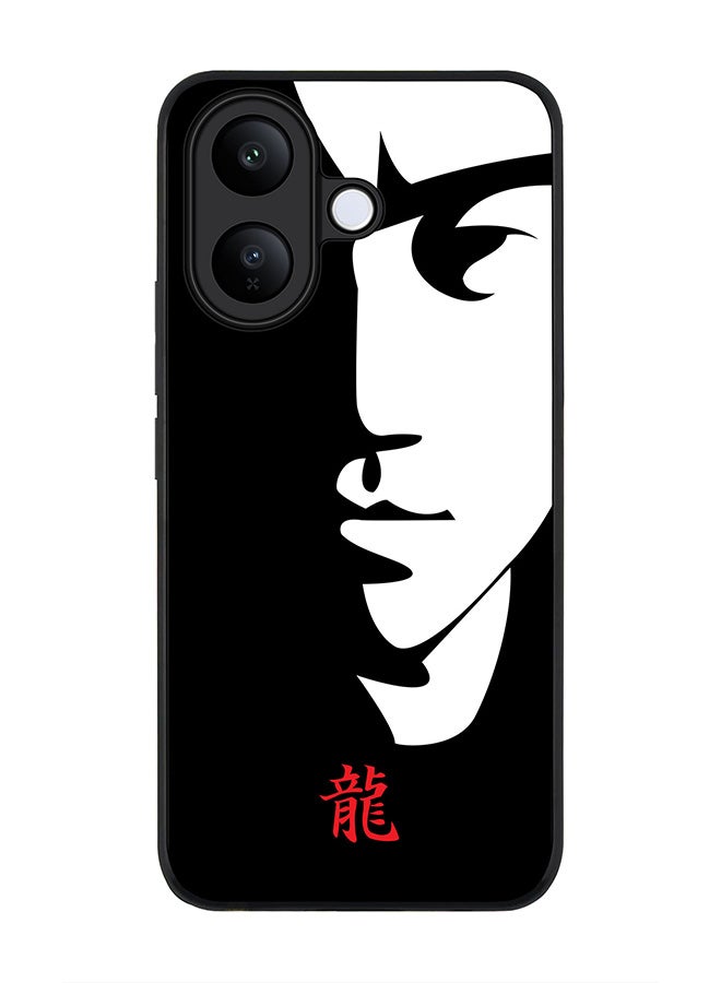 For vivo V60 Lite 5G / V60 Lite 4G Case,Slim fit Camera Protection, Shockproof Thin Phone cover  - Tibute - Bruce Lee (Black)