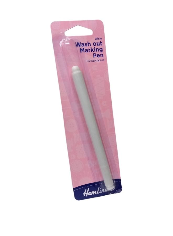 Hemline 1 Piece Dark Fabric Washout Marking Pen White Use Mark Designs For Quilting Embroidery And Stitching on Dark Fabrics - Image 3