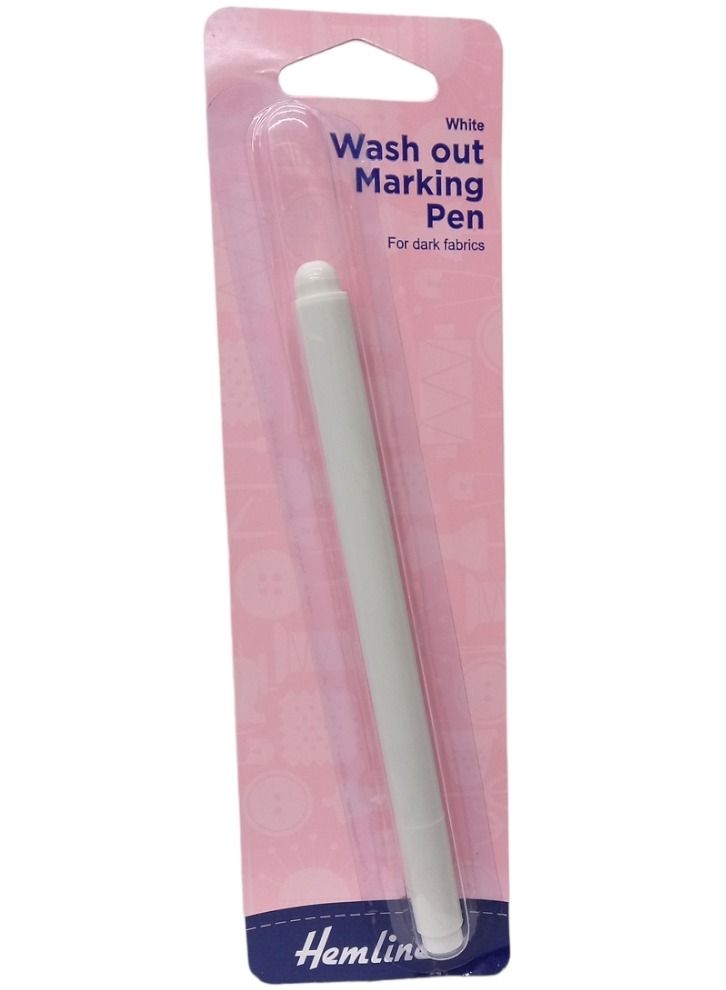 Hemline 1 Piece Dark Fabric Washout Marking Pen White Use Mark Designs For Quilting Embroidery And Stitching on Dark Fabrics - Image 2