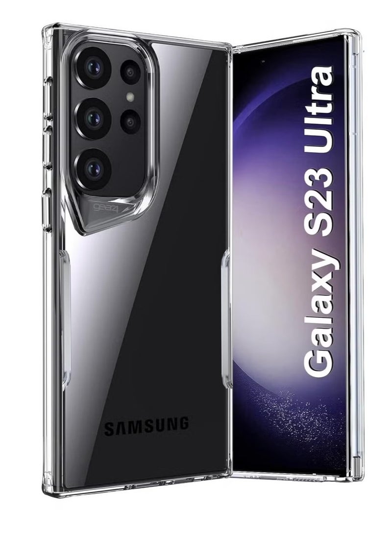 Gear4 Crystal Palace Compatible with for Samsung Galaxy S23 Ultra Case, Advanced Impact Protection with Technology, Anti-Yellowing, Phone Cover – Transparent