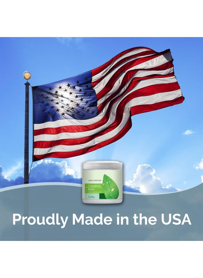 SMELLS BEGONE Air Freshener Odor Absorber Gel - Absorbs Odor from Bathrooms, Cars, Pet Areas, Boats & RVs - Made with Essential Oils - Calming Rain Scent - Image 3