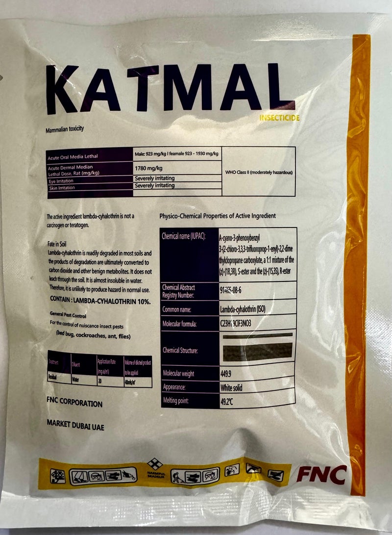 FNC كاتمال جميع الحشرات القاتل مسحوق 100 جرام ضد الصراصير بق الفراش النمل الأبيض النمل - Image 1