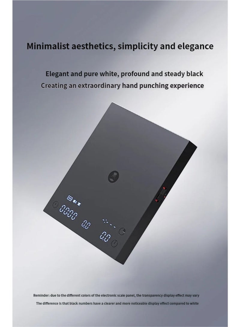Timemore BASIC 3 Coffee Scale 0.1g Precision Espresso Pour Over Timer Flow Rate Portable 300g - Image 4