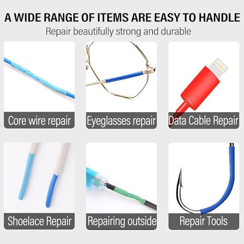 URBEST 530 Pcs 2:1 Heat Shrink Tubing Tube Sleeving Wrap Cable Wire 5 Color 8 Size (530Pcs Heat Shrink Tube) - Image 5