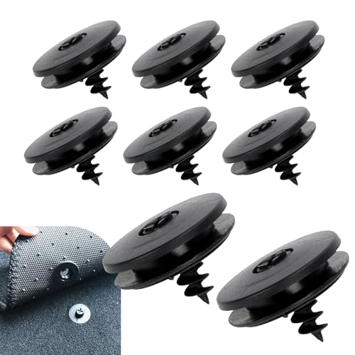 MOXRUQ 8 PCS Car Floor Mat Clips Automotive Carpet Clips Holder Clamps Suitable for Most Cars Trucks Black - Image 1