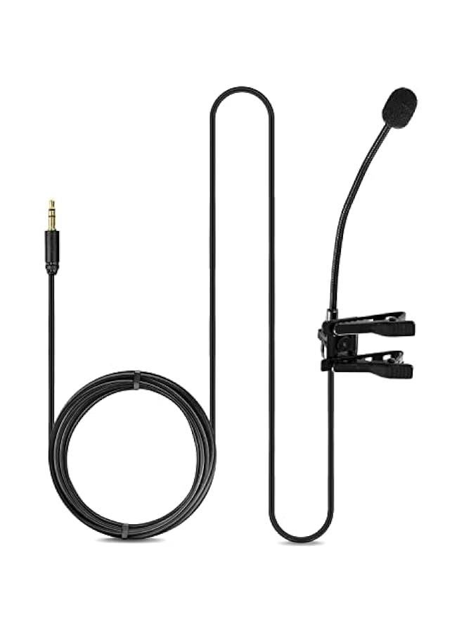 Arabest ACM400 Flexible Gooseneck Omnidirectional Microphone for Motovlogging Moto Vlog Action Cam Helmet Mic - Clip on Microphone for Motorcycle Vloggers - Compatible with GoPro Media Mod  - Image 1