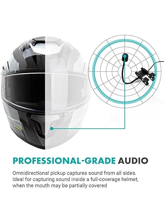 Arabest ACM400 Flexible Gooseneck Omnidirectional Microphone for Motovlogging Moto Vlog Action Cam Helmet Mic - Clip on Microphone for Motorcycle Vloggers - Compatible with GoPro Media Mod  - Image 5