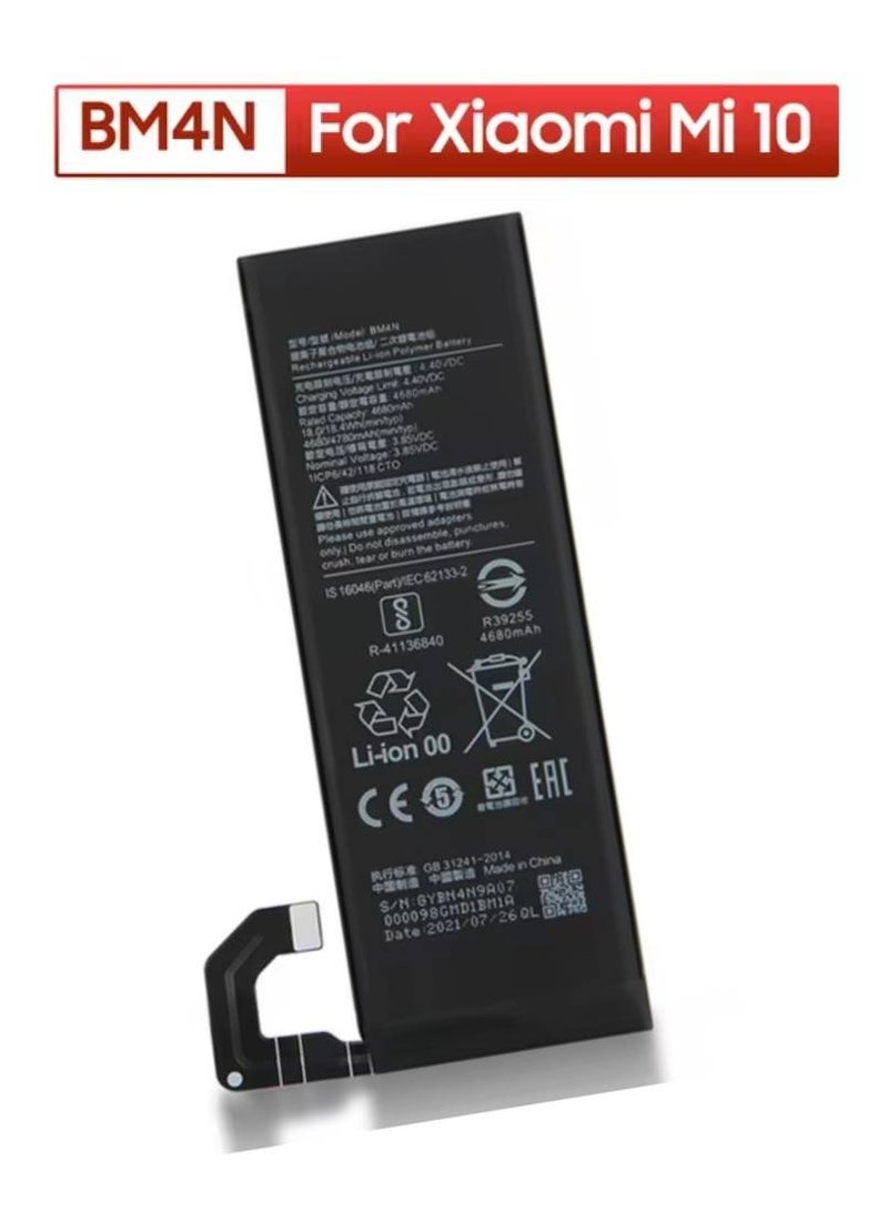 High Quality Original Battery For Xiaomi Mi 10 5G/10S Black