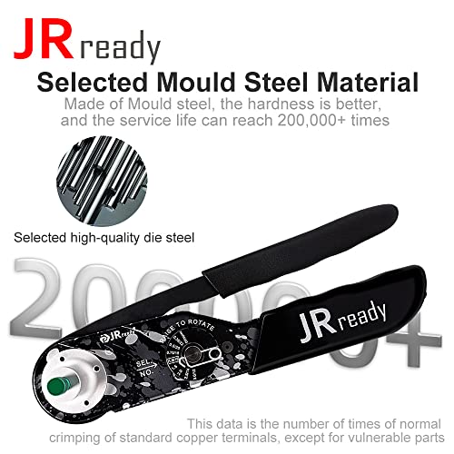 JRready NEW-DT2 Deutsch Crimp Tool for DTP, DT, DTM Connectors, Size 12, 16, 20 Solid Contacts. Equivalent to HDT 48 00 Deutsch Crimper(12-22AWG) - Image 2